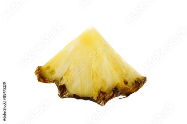 Fototapeta slice of pineapple isolated on white