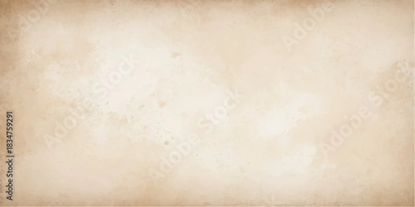 Fototapeta Old, aged brown grunge paper texture background, perfect for vintage parchment page or antique retro design