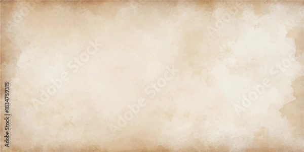 Fototapeta Vintage grunge paper texture, a worn and aged beige parchment background