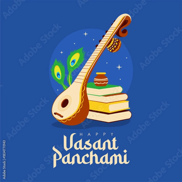 Fototapeta vector vasant panchami poster template