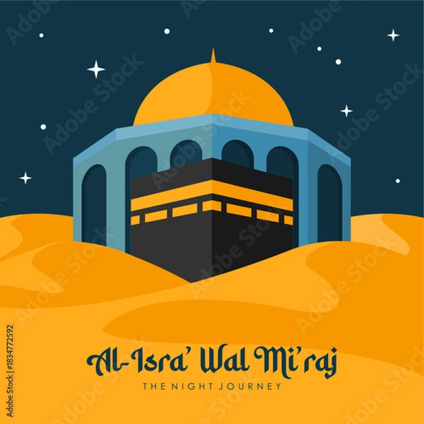 Fototapeta vector isra miraj background template