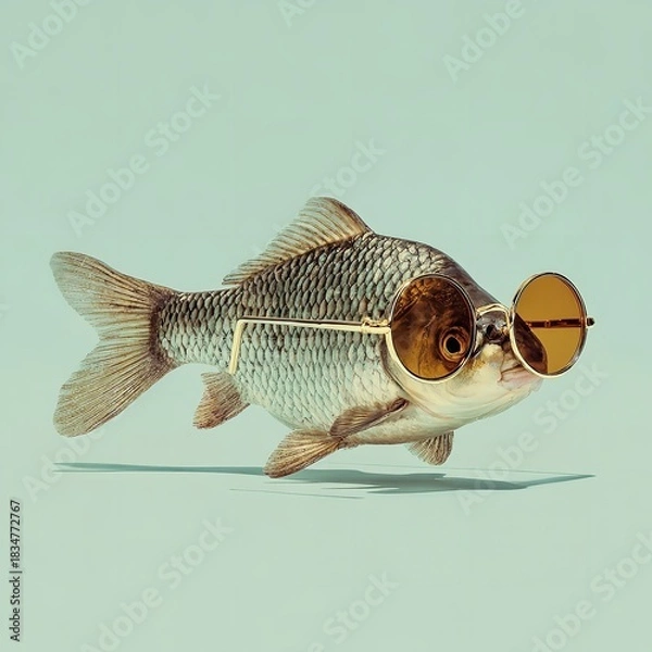 Fototapeta fish on a hook