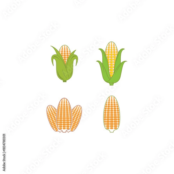 Obraz Four stylized images of corn