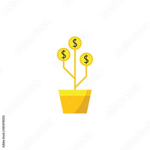 Fototapeta Three dollar coins