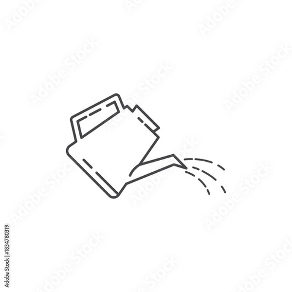 Obraz watering can pouring water.