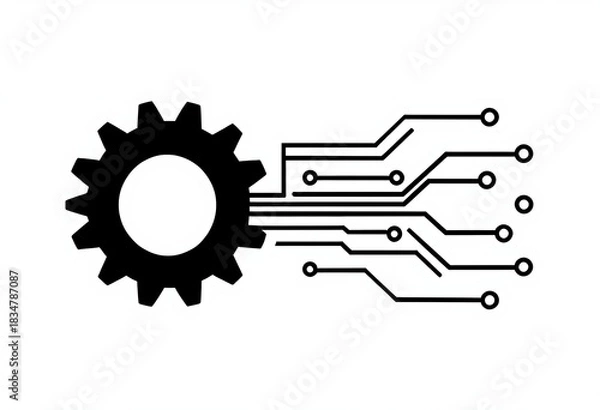 Obraz Network Technology Artificial Intelligence and Node Designs
