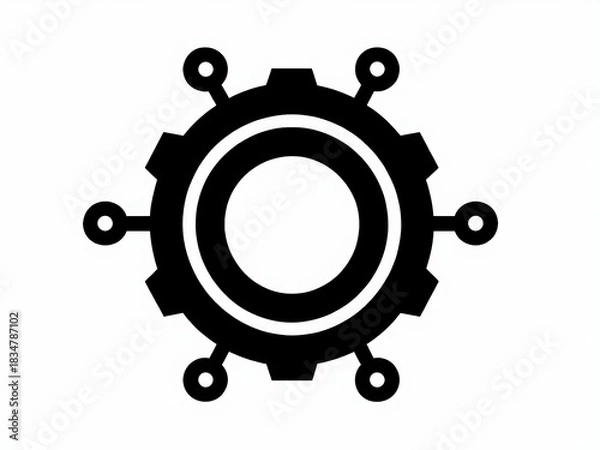 Obraz Network Technology Artificial Intelligence and Node Designs