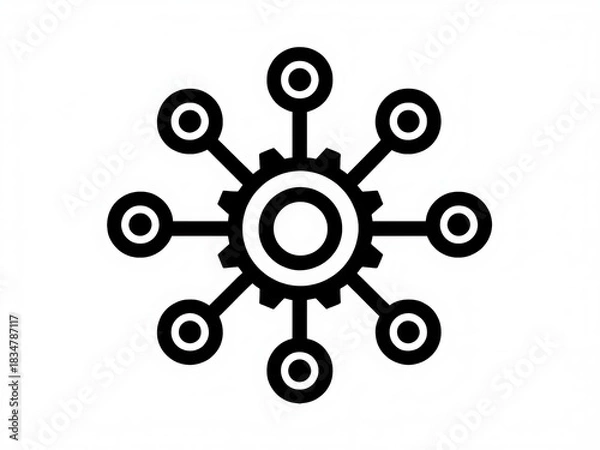 Obraz Network Technology Artificial Intelligence and Node Designs