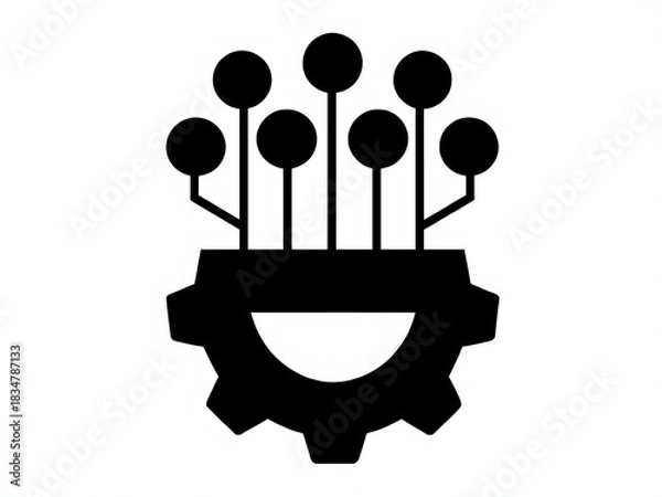 Obraz Network Technology Artificial Intelligence and Node Designs