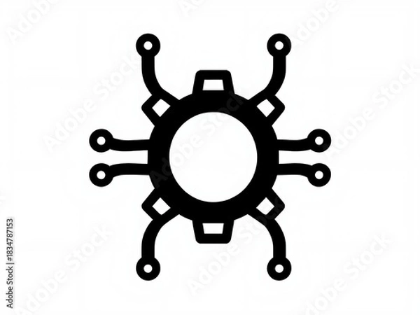 Obraz Network Technology Artificial Intelligence and Node Designs