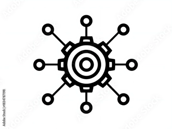 Obraz Network Technology Artificial Intelligence and Node Designs