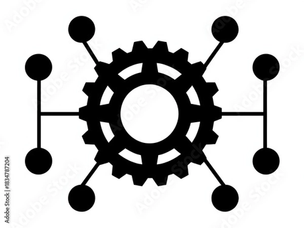 Obraz Network Technology Artificial Intelligence and Node Designs