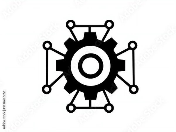 Obraz Network Technology Artificial Intelligence and Node Designs