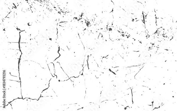 Fototapeta Grunge Cracked Overlay Texture.Distressed Broken Surface Effect for Photo Editing & Graphic Design.