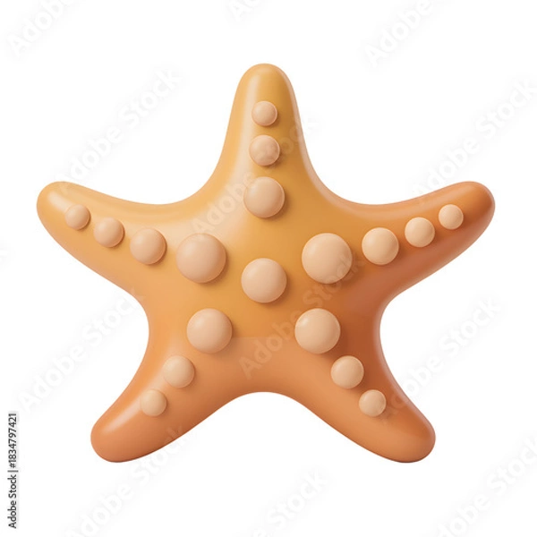 Obraz Orange Starfish Isolated on White Background