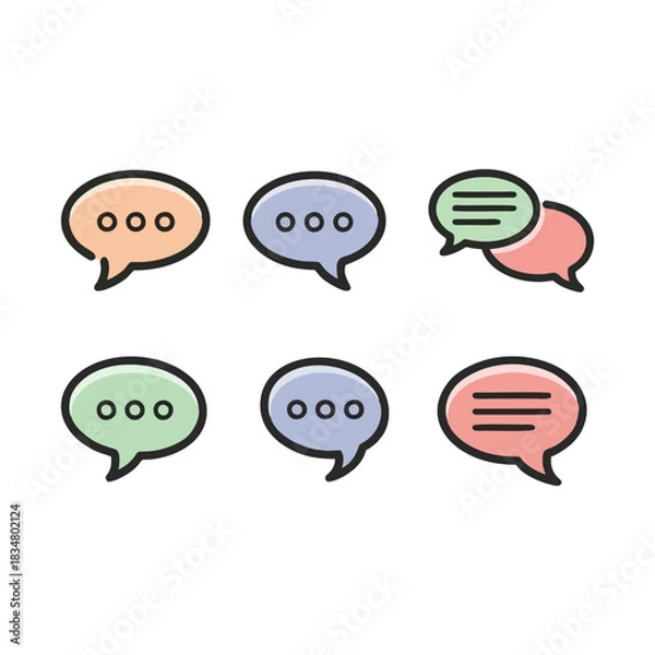 Obraz cartoon speech bubbles