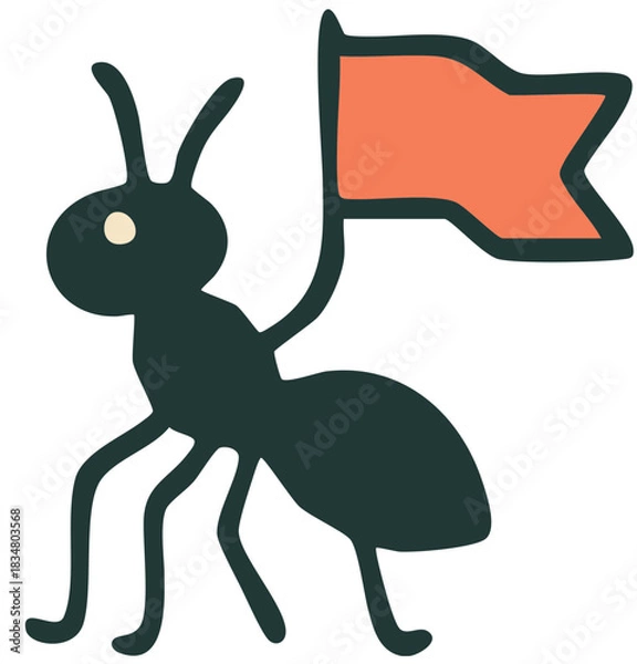 Fototapeta 깃발든 개미 