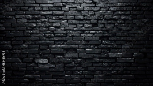 Obraz Dark brick wall texture