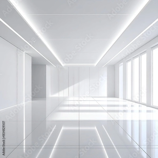 Obraz Empty modern white office space