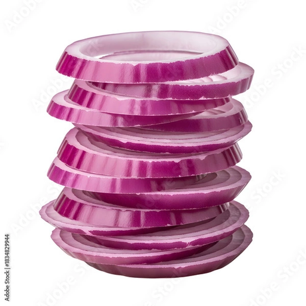 Fototapeta Red Onion Ring Layered Stack