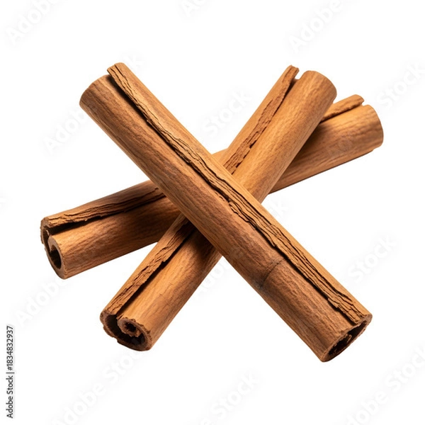 Fototapeta cinnamon sticks isolated on transparent background