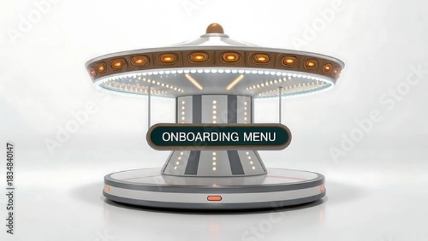 Obraz Explore our new onboarding menu in this captivating carousel interface design concept