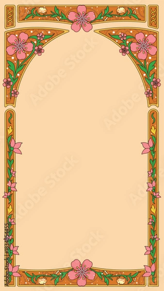 Obraz Floral Decorative Frame background Illustration