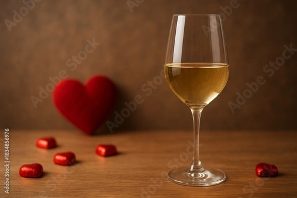 Obraz 白ワインとチョコレート