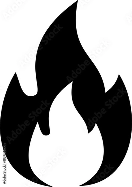 Obraz Abstract Fire Flame Heat Energy Solid Glyph Icon