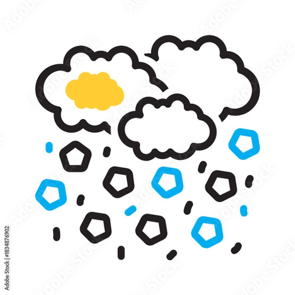 Obraz Vector multi color icon for Hailing