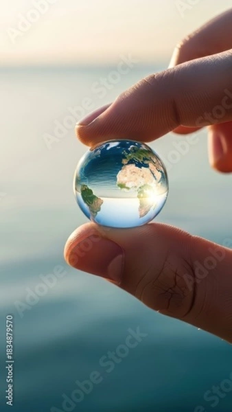 Obraz Person Holding Earth Globe in Hand