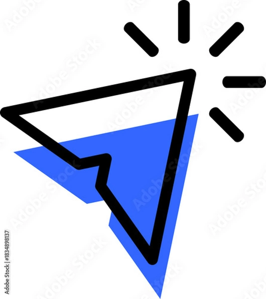 Fototapeta Cursor Click with Shadow Illustration