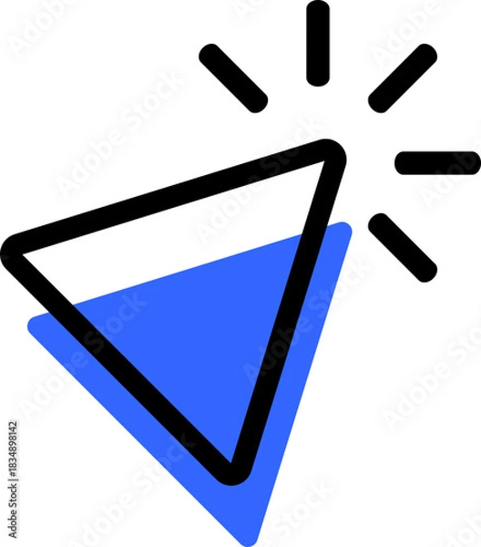 Fototapeta Cursor Click with Shadow Illustration