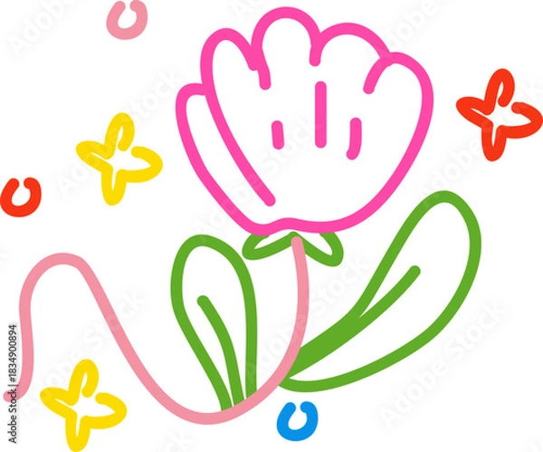 Fototapeta Cute Decoration Doodle