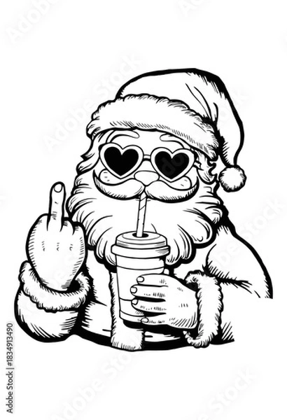 Fototapeta man with skull