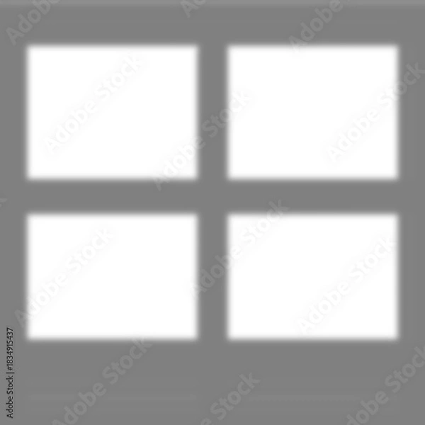 Obraz Realistic overlay window shadow effect, transparent