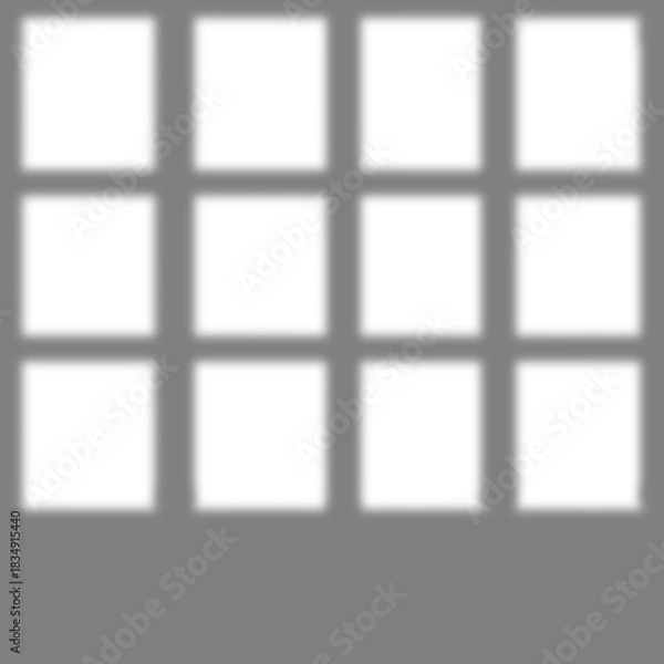 Obraz Realistic overlay window shadow effect, transparent