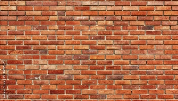 Fototapeta Rustic red brick wall with natural imperfections creating an organic and earthy background.