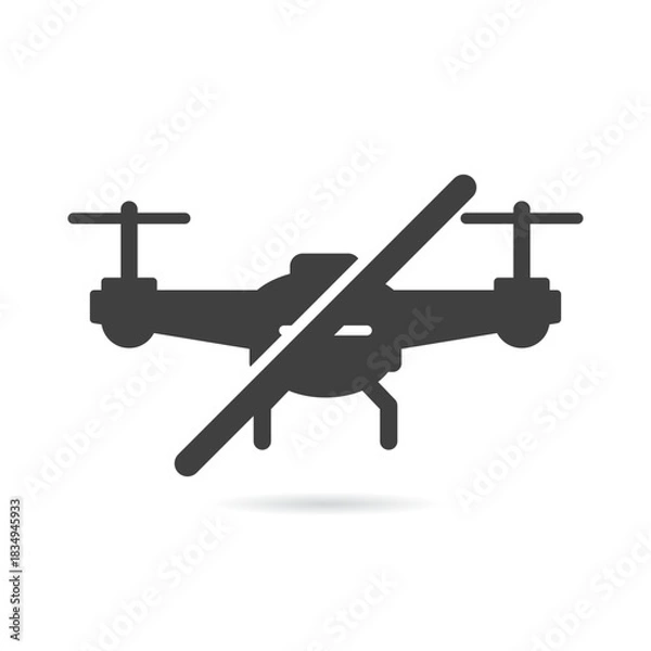 Fototapeta Vector Isolated No Drone Icon