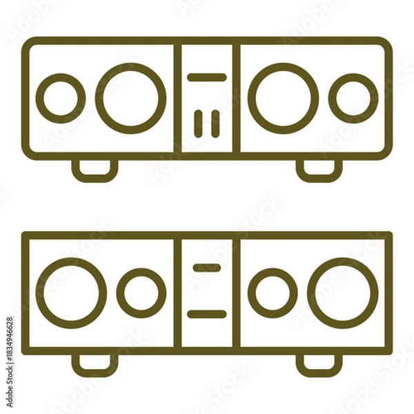 Obraz sound bar icon vector design template simple and modern