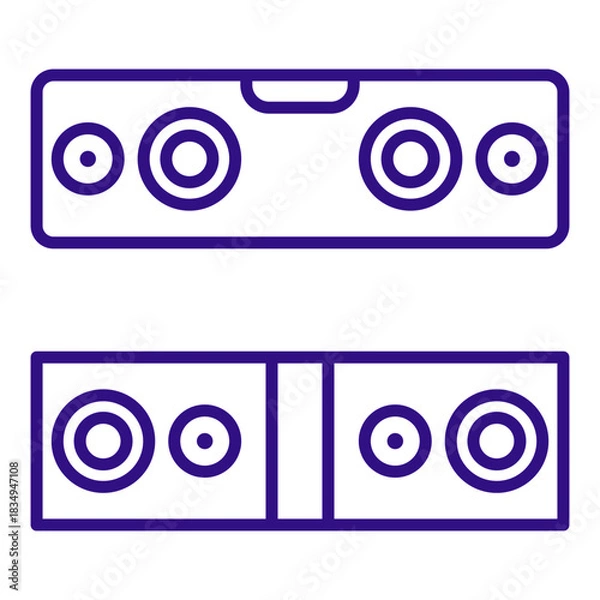 Obraz sound bar icon vector design template simple and modern