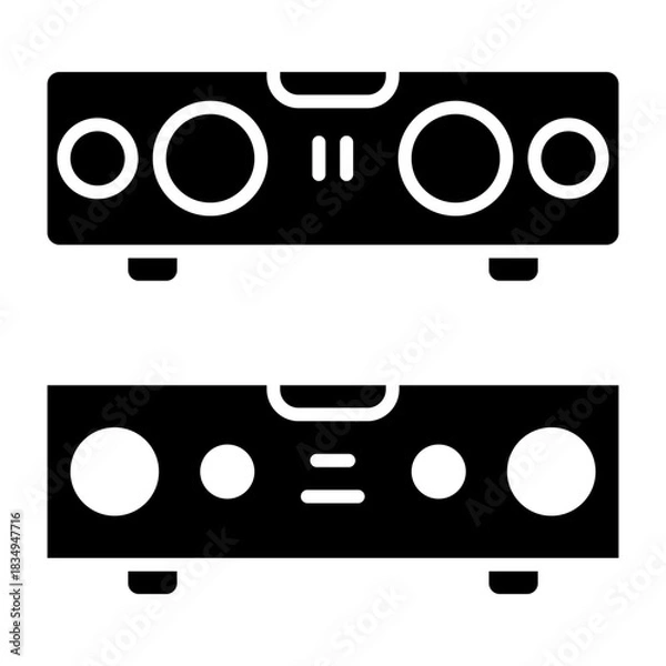 Obraz sound bar icon vector design template simple and modern