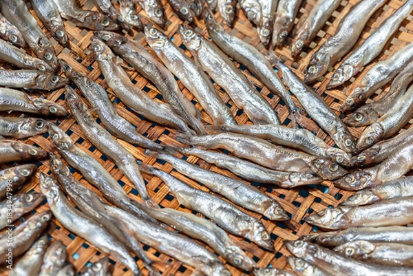 Obraz Drying fish by sun drying