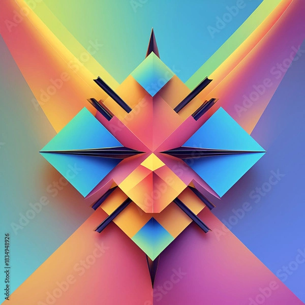 Fototapeta Gradient color palette with vector elements