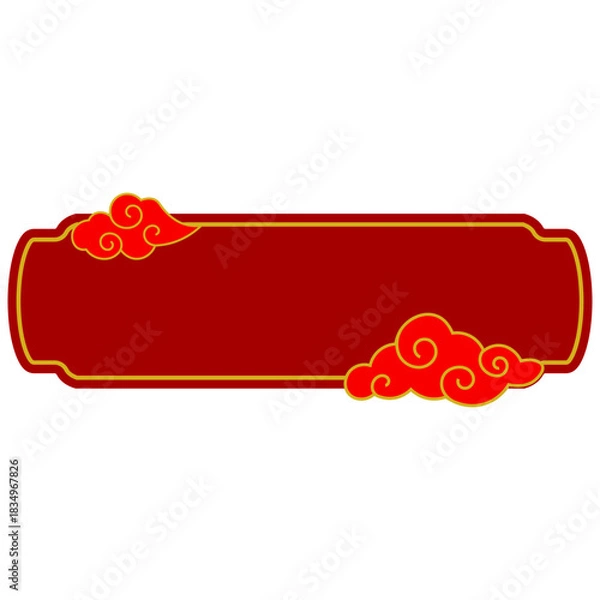 Obraz Text Box With Chinese Cloud