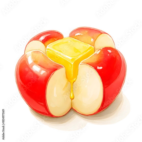 Fototapeta りんごとバター