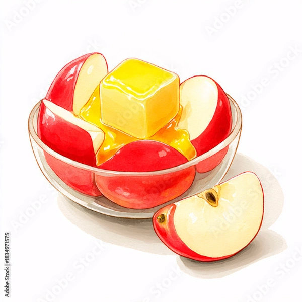 Fototapeta りんごとバター