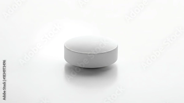 Fototapeta white pills on white background