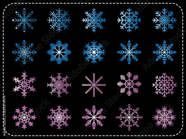 Obraz 冬■雪の結晶