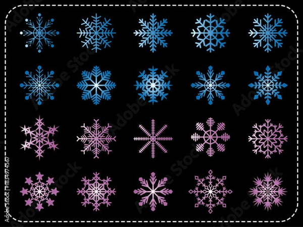 Obraz 冬■雪の結晶